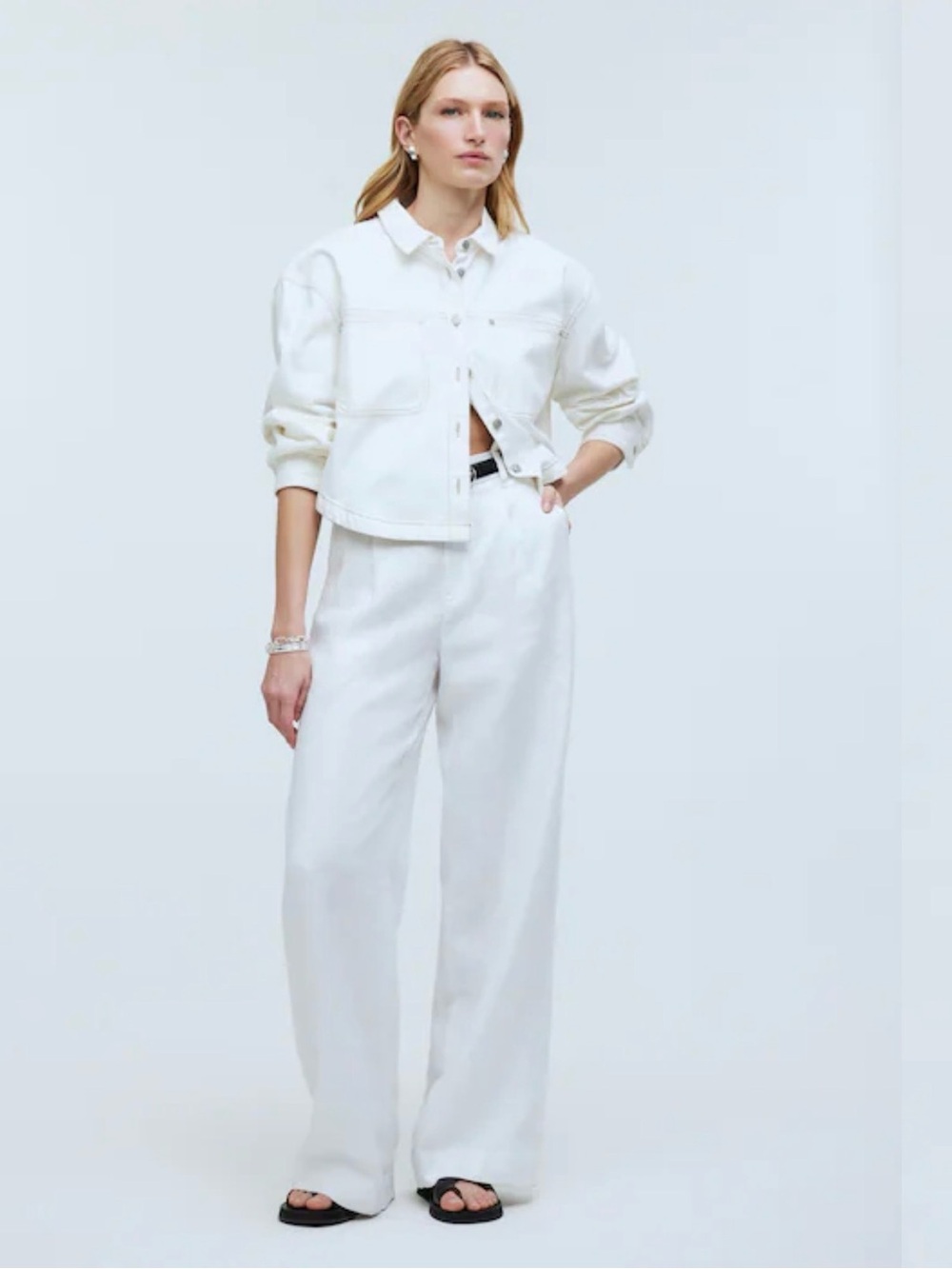 MADEWELL “Harlow” Wide-Leg Linen Pants - Size 12
